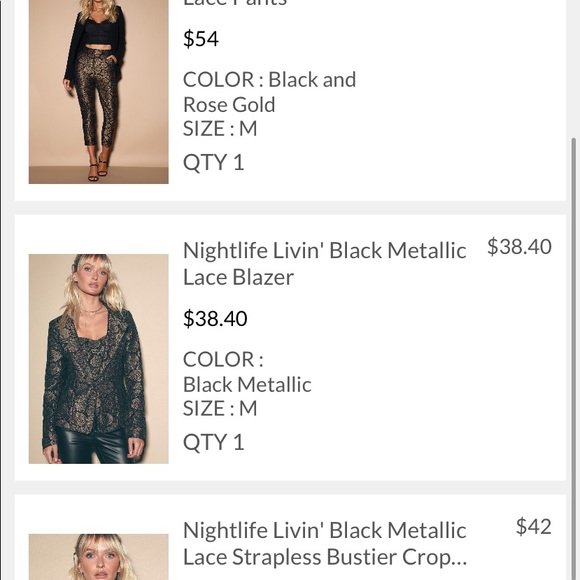 NWT Lulu’s 3 Piece Suit - Picture 8 of 8